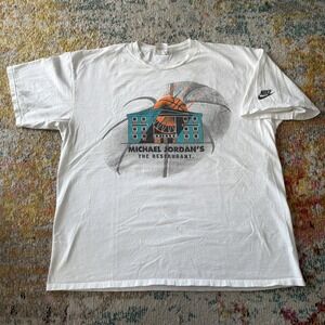 VINTAGE 90s Michael Jordan's The Restaurant T-Shirt XL Nike Made in USA